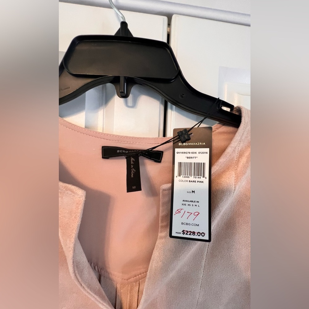 BGBG suede tunic dress. Blush color